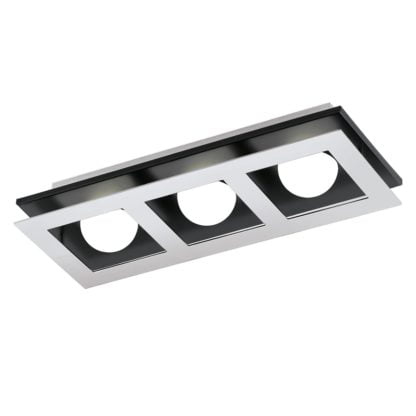 Plafon LED BELLAMONTE Eglo aluminium tworzywo sztuczne chrom czarny biały 96533