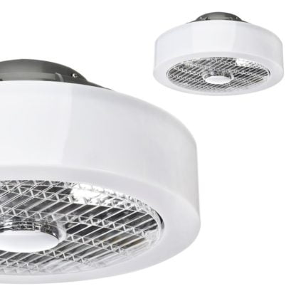 Plafon LED MISTRAL 45W z wentylatorem MILAGRO styl nowoczesny klosz mleczny ML6091