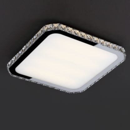 Plafon LED PREZZIO Maxlight styl nowoczesny metal szkło chrom C0118