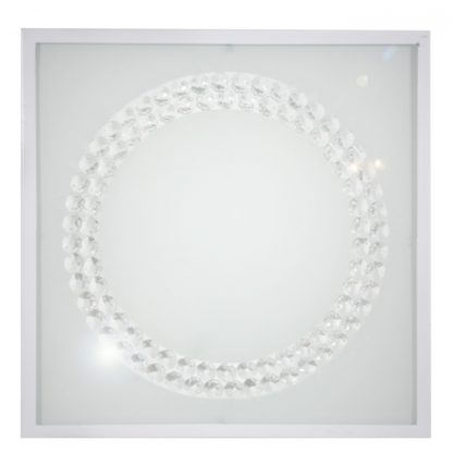 Plafon LUX CANDELLUX 29X29 16W LED zimny biały 6500K metal szkło biały 10-60648