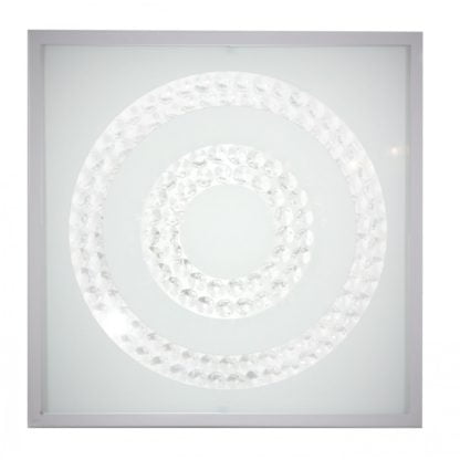 Plafon LUX CANDELLUX 29X29 16W LED zimny biały 6500K metal szkło satynowy 10-60693