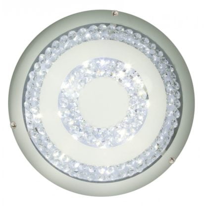 Plafon MONZA CANDELLUX 1X16W LED zimny biały 6500K metal szkło mleczny 14-64066