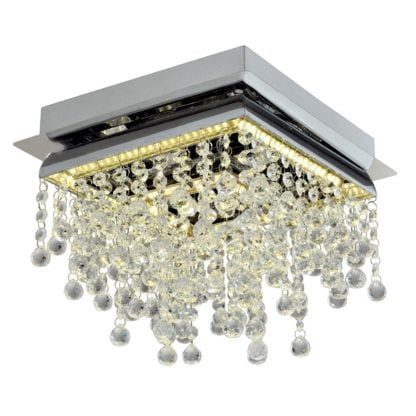 Plafon MORENO DECOLIGHT styl glamour kryształ metal chrom C1371-22