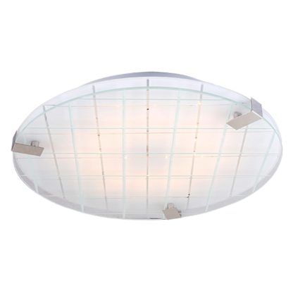 Plafon NOBLE CANDELLUX 1X18W LED metal szkło biały 14-30108