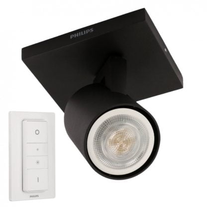 Reflektor LED HUE Runner I z pilotem Philips styl nowoczesny minimalistyczny aluminium