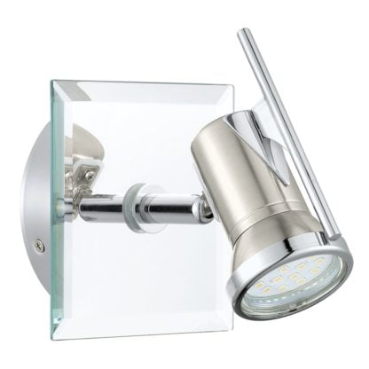 Reflektorek LED TAMARA 1 IP44 Eglo styl nowoczesny stal nierdzewna lustro nikiel satynowany chrom 31265