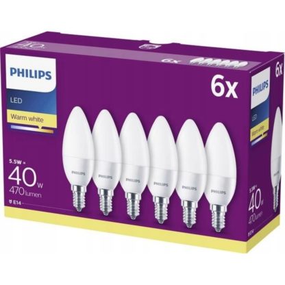 Zestaw ŻARÓWEK LED 6 x E14 5 5W(40W) PHILIPS 8718696829912