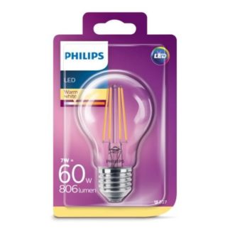 Żarówka LED tradycyjna dekoracyjna E27 PHILIPS 6W A60 CIEPŁA BARWA 8718696742419