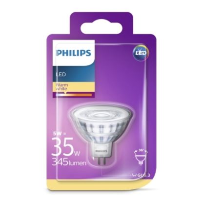 Żarówka PUNKTOWA LED GU5. 3 MR16 5W(35W) 36° 12V CIEPŁA BARWA Philips 8718696710494