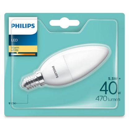 Żarówka led E14 B35 5 5W(40W) PHILIPS ciepła barwa 2700K 470LM 270° 929001253693