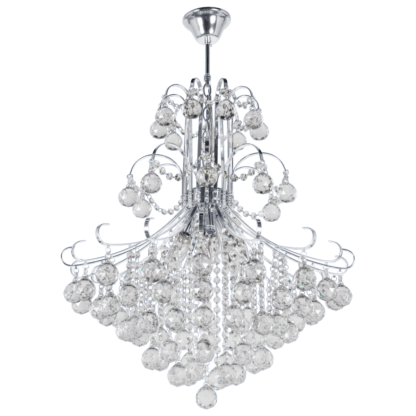 Żyrandol BARCELONA S ELEM styl glamour kryształ chrom metal szkło 6245/6 8C